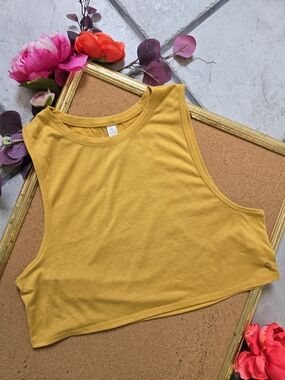 Balance Collection Mustard Yellow Cropped Tank